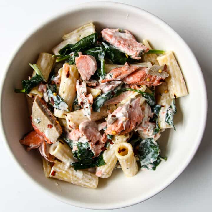 Salmon Spinach Pasta- Salmon Pasta Recipe | The Food Blog