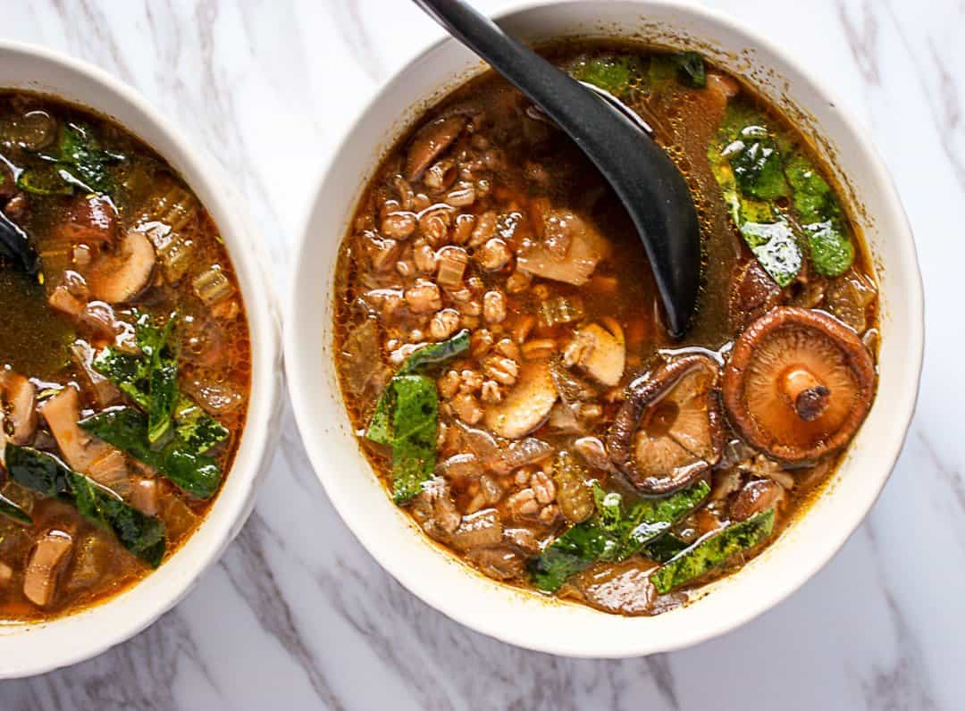 Easy Mushroom Barley Soup Recipe - The Healthy Maven