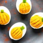 Devilled eggs on a plate