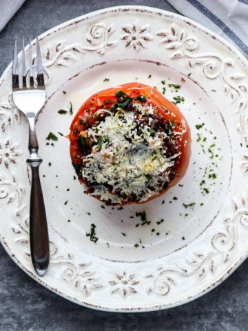 Kale and Quinoa Stuffed Tomatoes