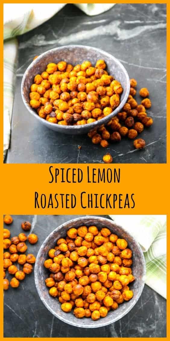 Spiced Lemon Roasted Chickpeas