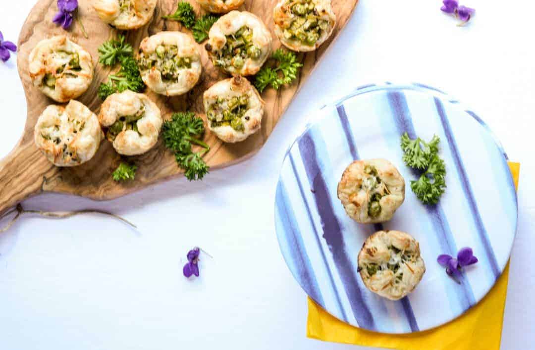 A tray of appetizers