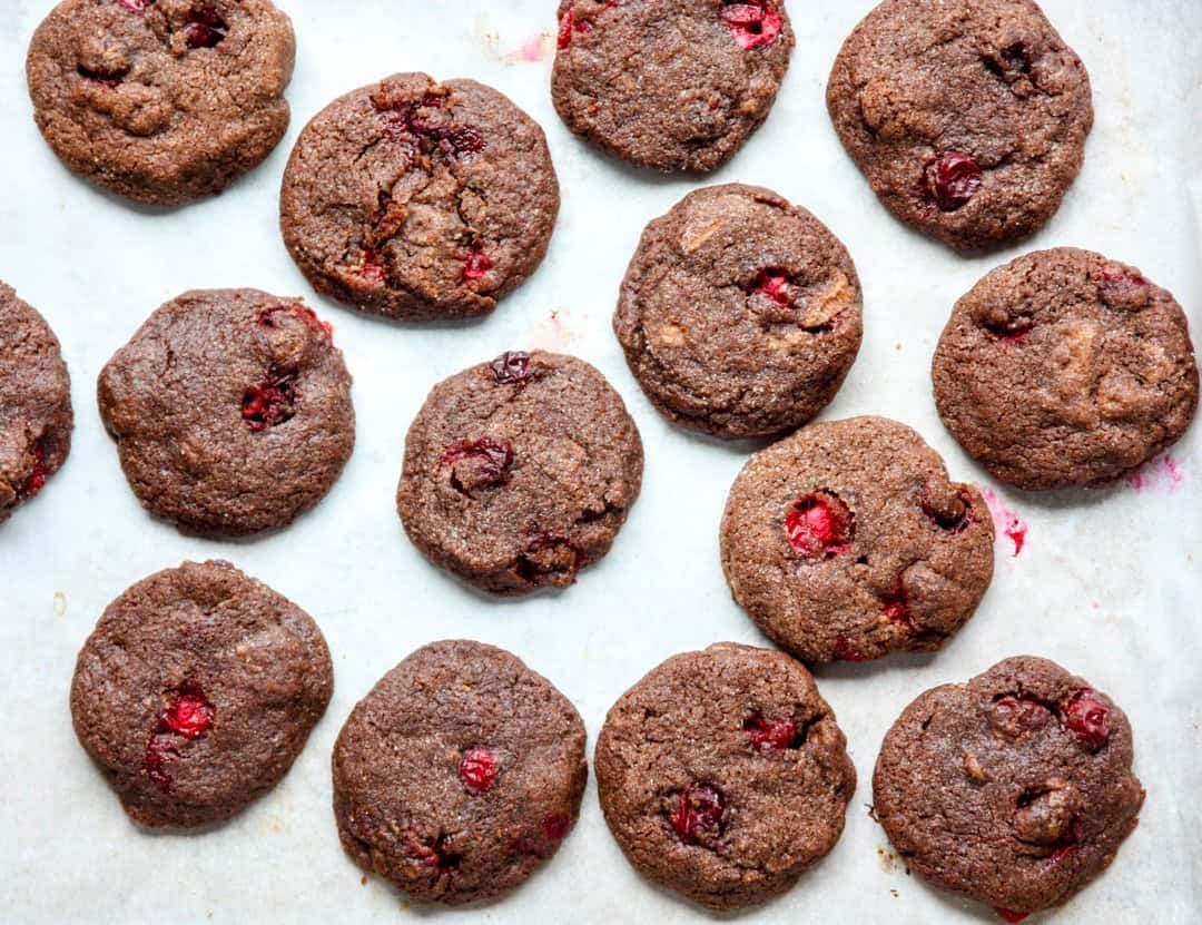 Double Chocolate Cranberry Cookies The Food Blog