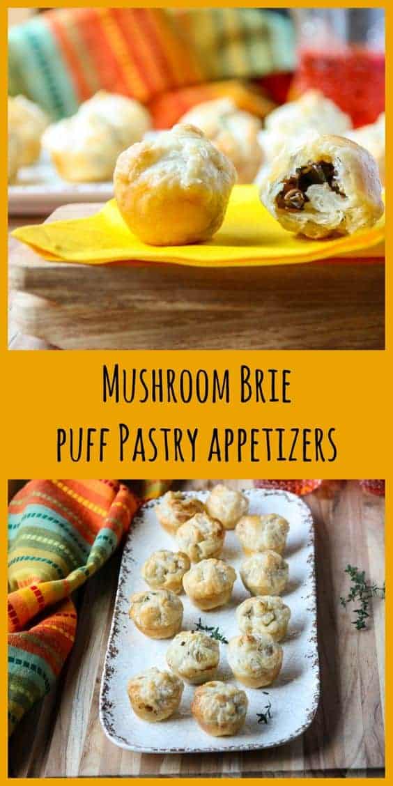 Mushroom Brie Puff Pastry Appetizers