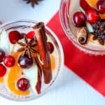 Glasses of sangria with fruit