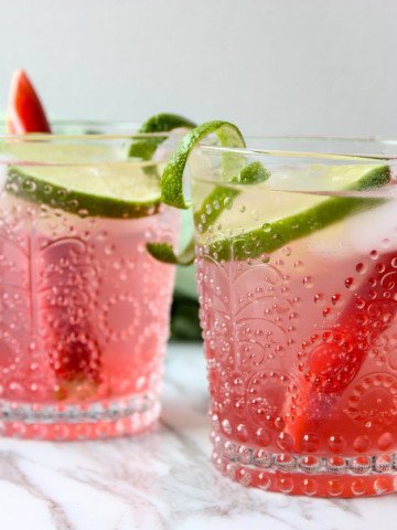 Rhubarb Gin & Tonic Cocktail