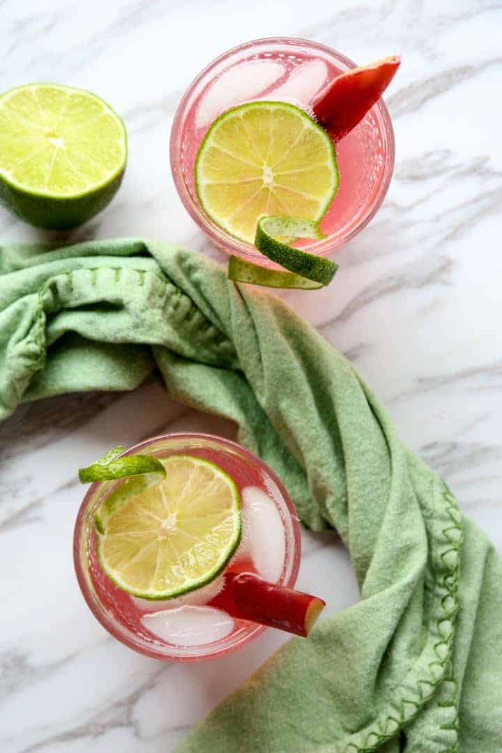 Rhubarb Gin & Tonic Cocktail