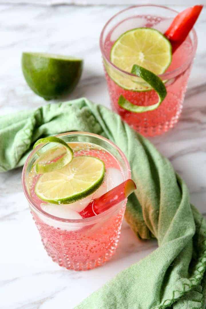 Rhubarb Gin & Tonic Cocktail