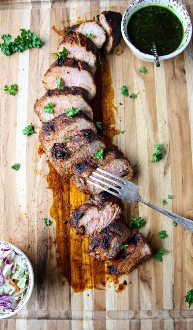 Sliced Grilled Pork Tenderloin