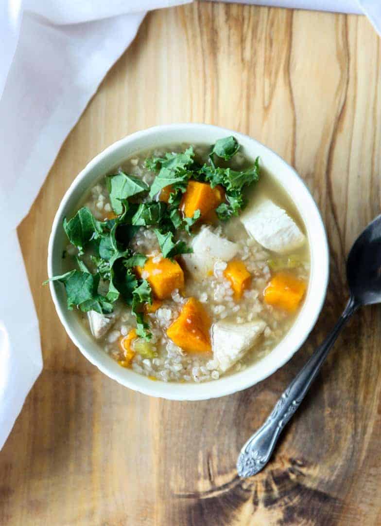 Buckwheat Soup with Turkey, Sweet Potato & Kale The Food Blog