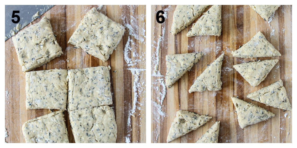 Steps five and six of the recipe process.