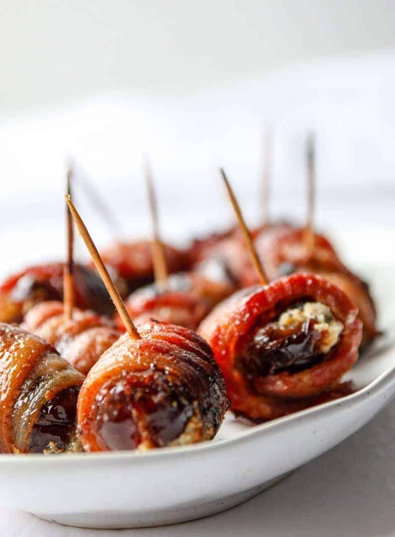Bacon Wrapped Dates Recipe (with Goat Cheese) The Food Blog