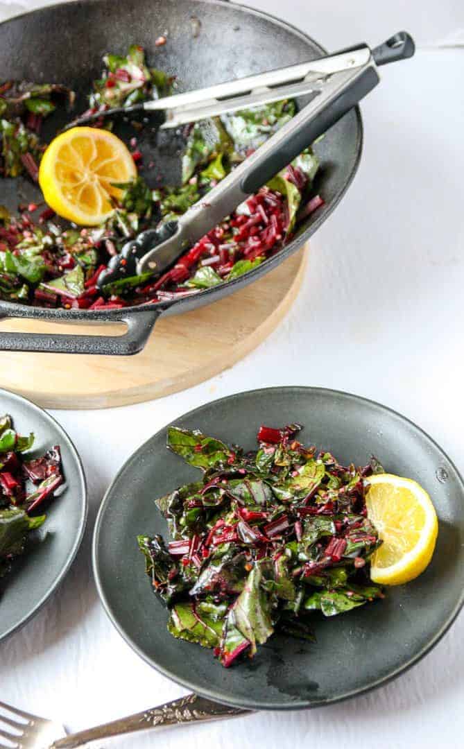 Sauteed Beet Greens With Lemon & Garliic The Food Blog
