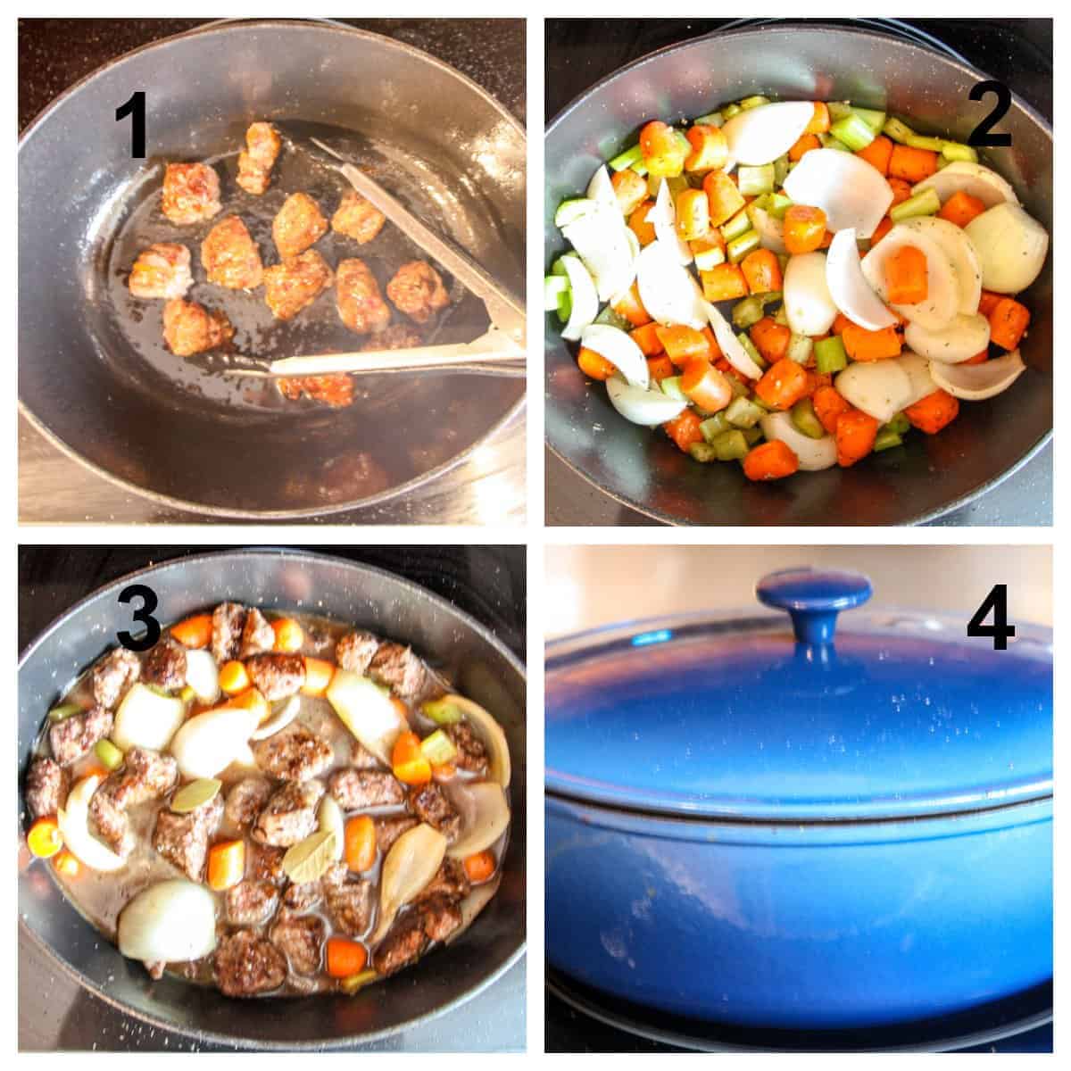 The four steps to making the recipe.