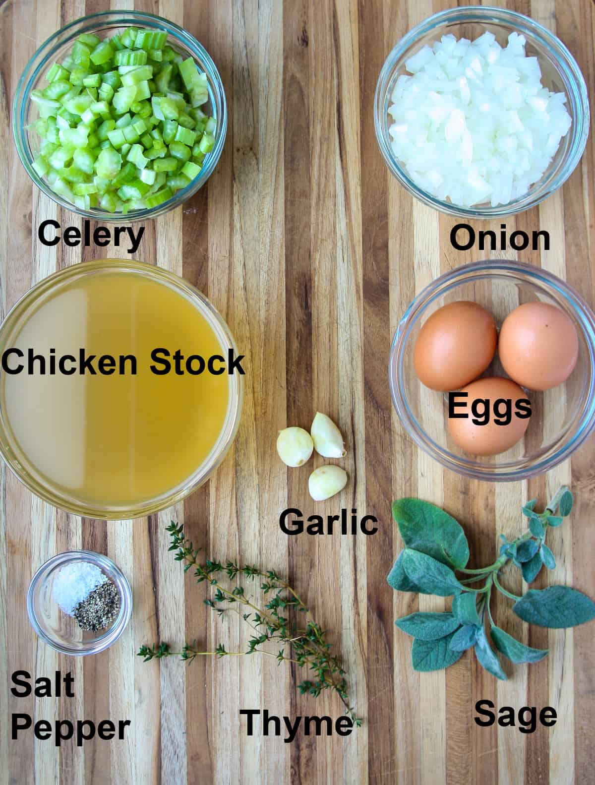 The remainder of the ingredients needed to make this recipe.