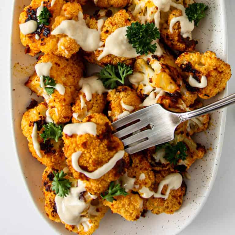 Roasted Cauliflower with Tahini - The Food Blog