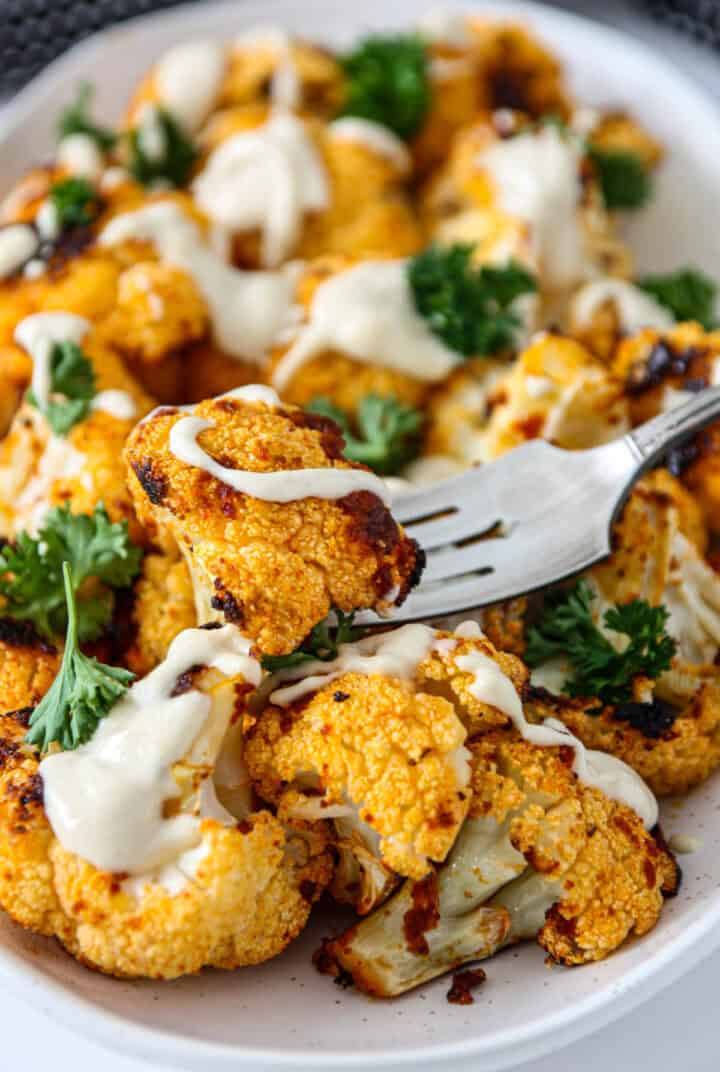 Roasted Cauliflower with Tahini - The Food Blog