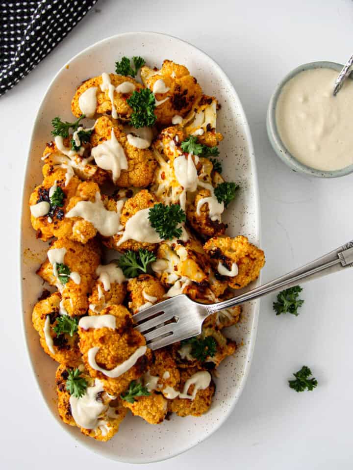 Roasted Cauliflower with Tahini - The Food Blog