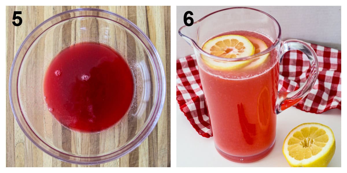 5 and 6 steps in the recipe process.